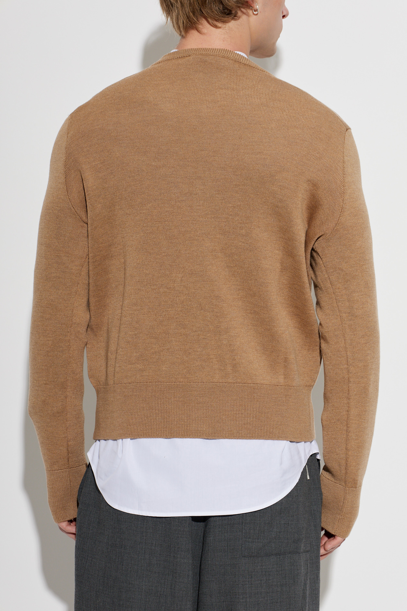Ami Alexandre Mattiussi Wool cardigan with embroidered logo